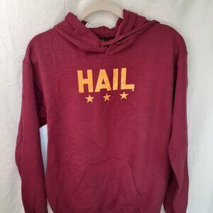 New Small Hail Washington Football Burgundy Red Pullover Hoodie